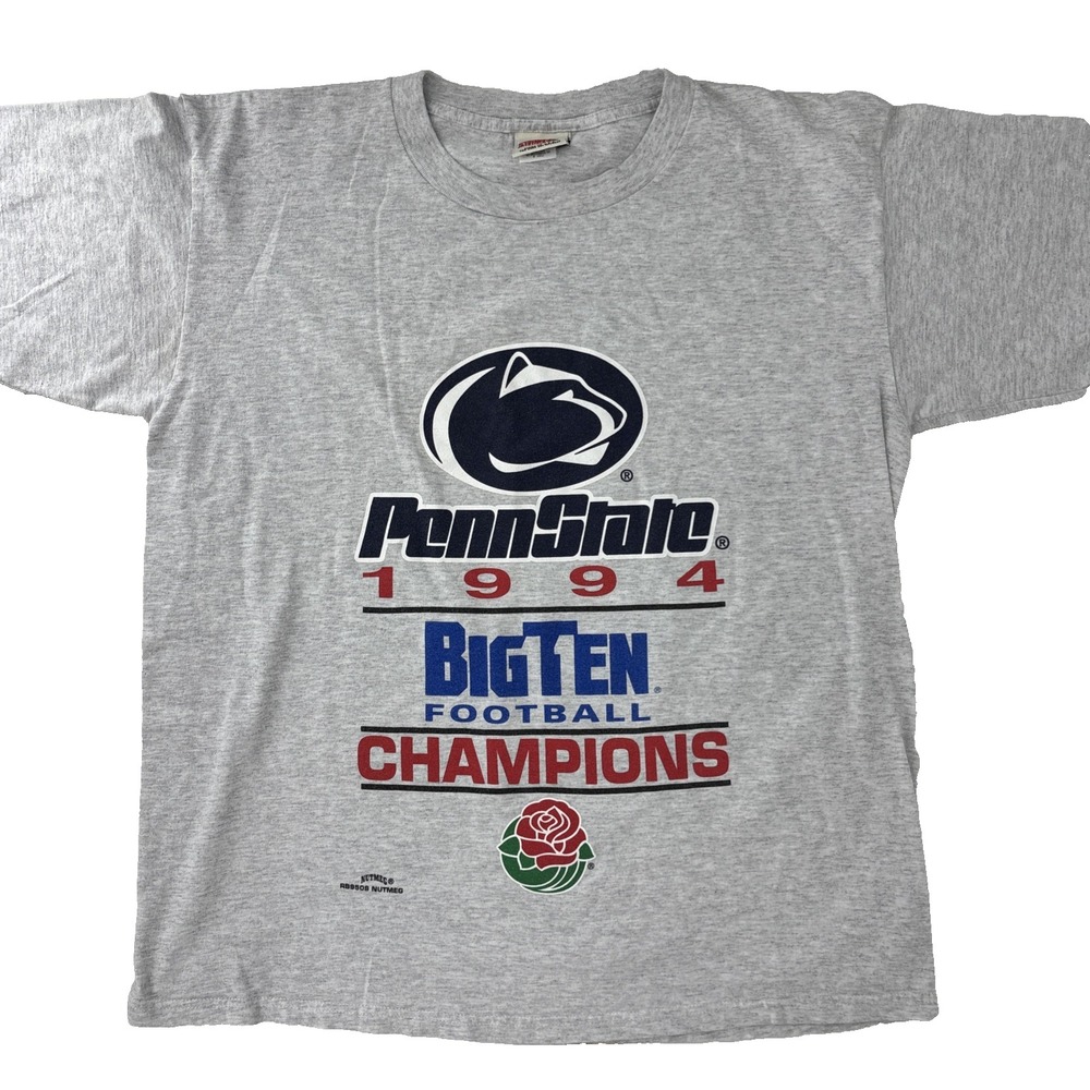 Vintage Penn State Shirt Mens XL Nutmeg Gray Rose Bowl Football Champions 1994